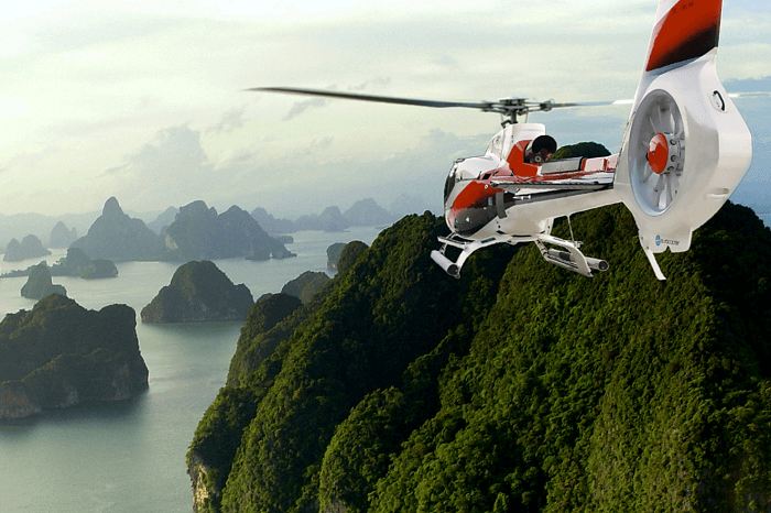 Helicopter over Phang Nga Bay